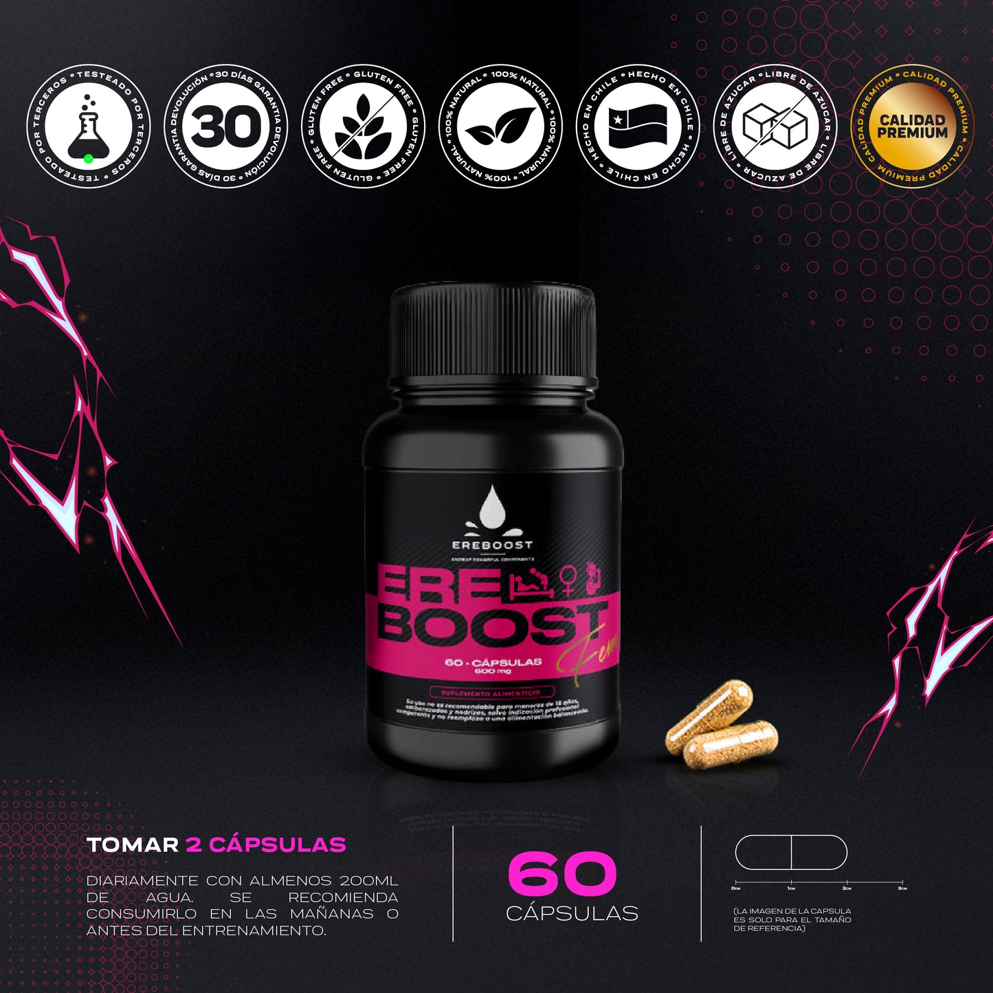 EREBOOST FEM | 60 Cápsulas | Pack 3 meses