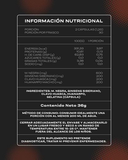 EREBOOST | 60 Cápsulas | Pack 3 meses