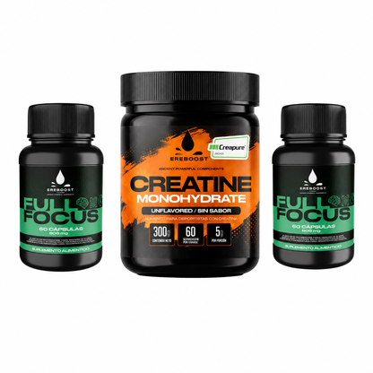Pack Focus Total – Enfoque y Concentración Mental + Creatina (FullFocus + Creapure®)