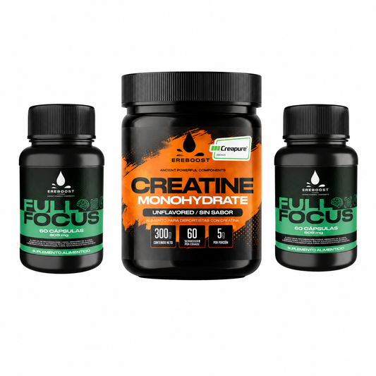 Pack Focus Total – Enfoque y Concentración Mental + Creatina (FullFocus + Creapure®)