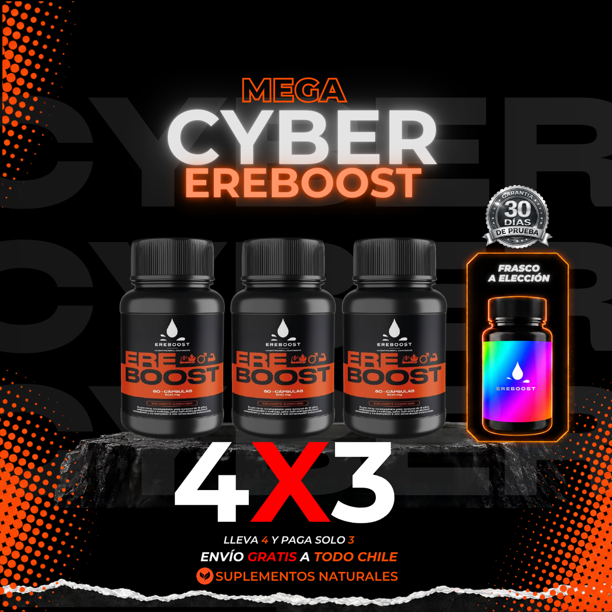 EREBOOST | 60 Cápsulas | Pack 3 meses