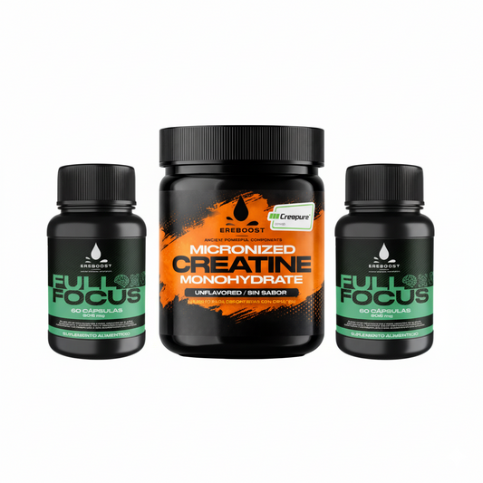 Pack Focus Total – Enfoque y Concentración Mental + Creatina (FullFocus + Creapure®)