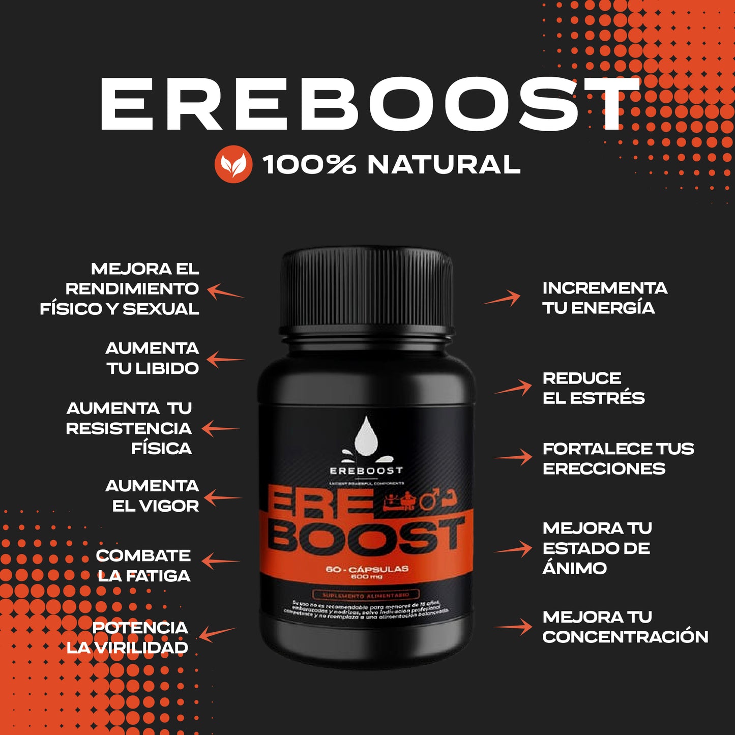 EREBOOST | 60 Cápsulas | Pack 6 meses