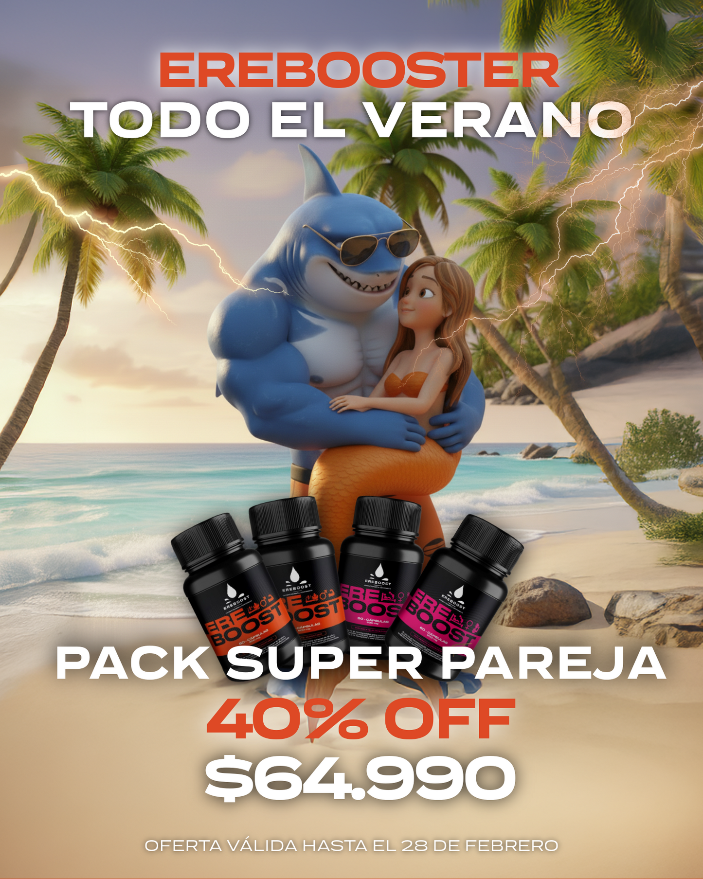 Pack super pareja 2 Ereboost + 2 Ereboost FEM