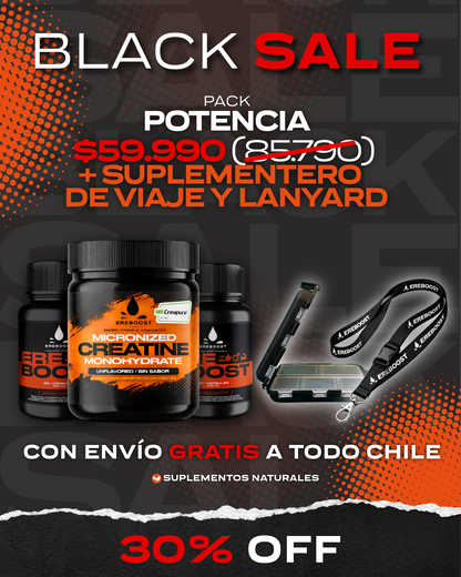 Pack Potencia 2 Ereboost + Creatina CREAPURE® Black